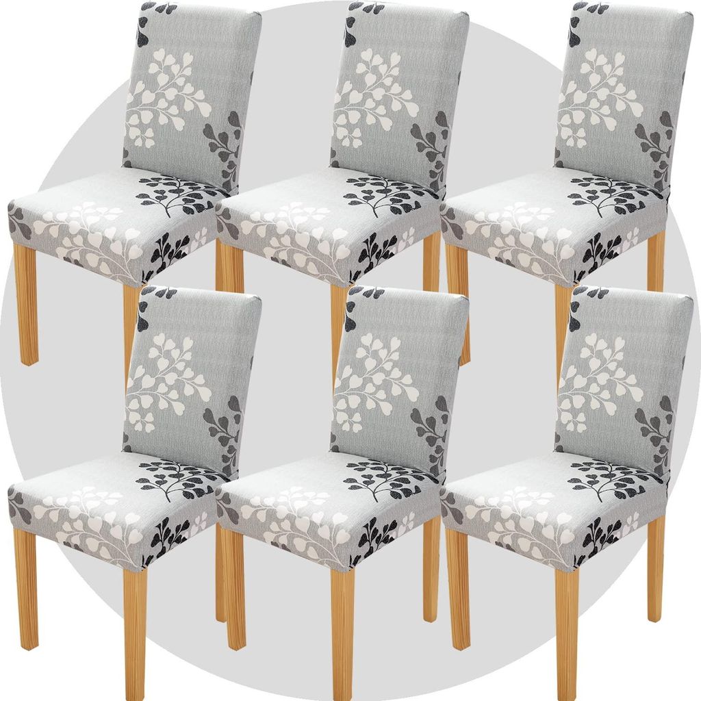 Set mit 6 superpassenden, elastischen, abnehmbaren und waschbaren Stuhlhussen für Esszimmerstühle, geeignet für Hotels, Restaurants, Feierlichke...