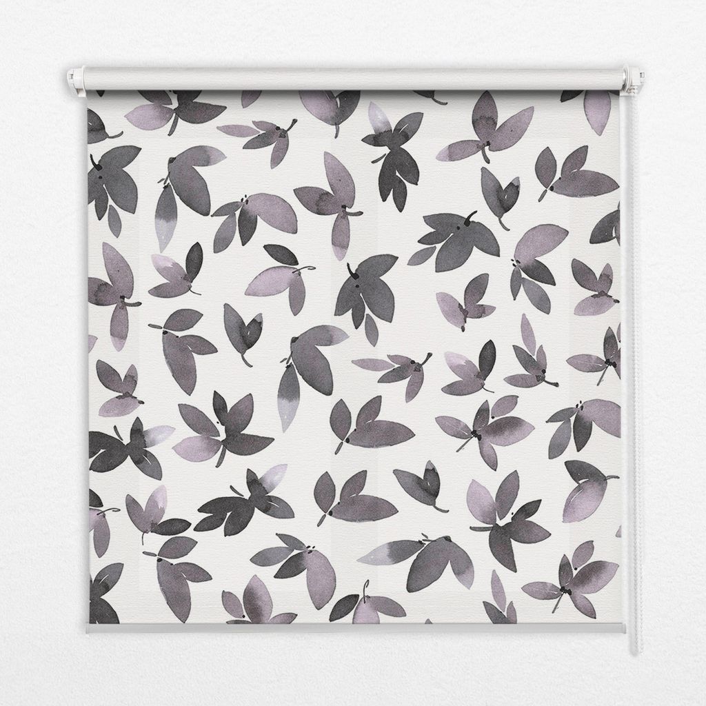 Seitenzug-Rollo Fensterrollo Jalousie - Lichtdurchlässig Springrollos - 130x240 cm - Dunkelrosa Blätter