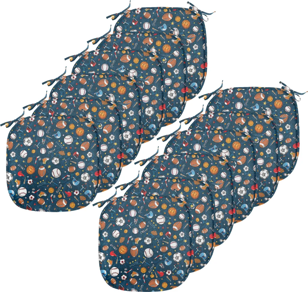 Vivi l'Estate in Blu: Set 6 Cuscini Comfort per Sedie da Giardino