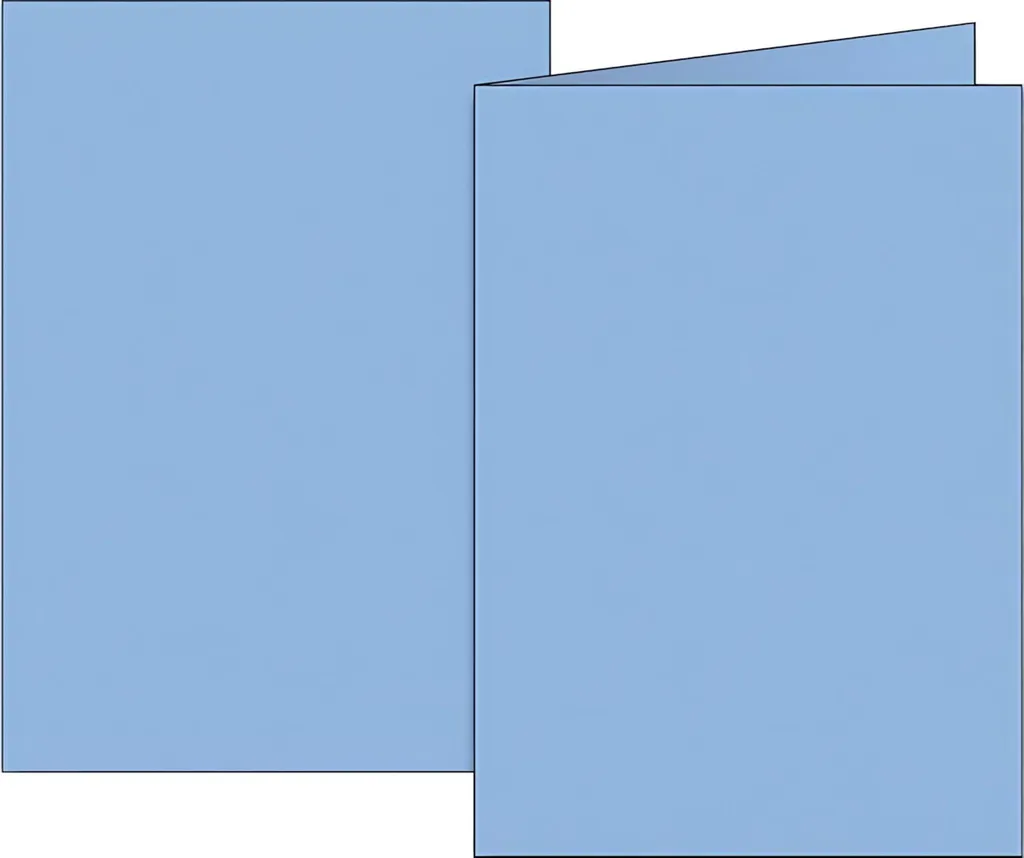 Carte pliante B6 bleu clair rigide : finissez-en avec le papier froissé
