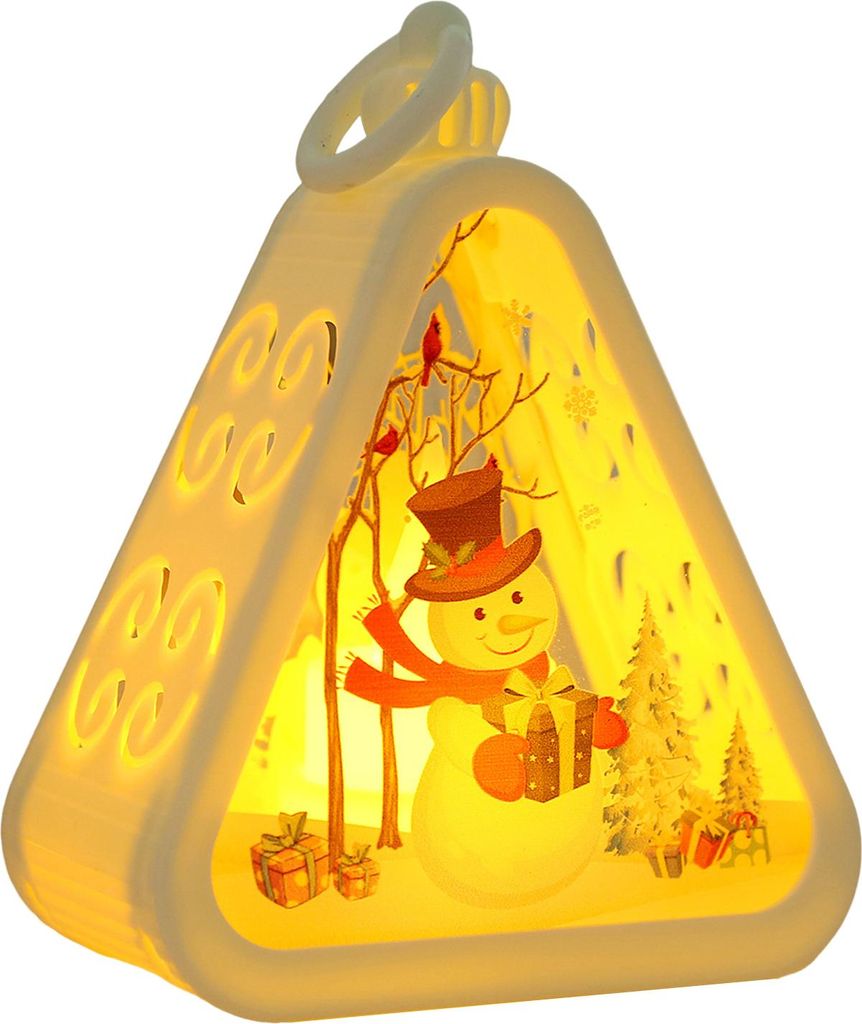 Weihnachtliche Retro-Nachtlichter, Vintage-Ambiente-Windlichter, leuchtende Fenster- und Tischdekoration für Schlafzimmer und Schreibtisch