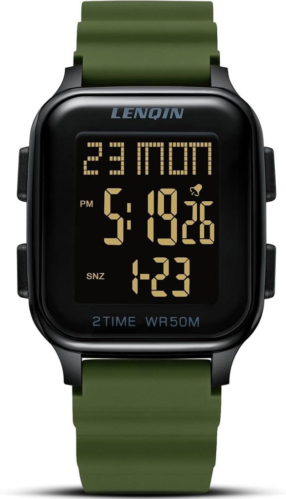 Watch Digital Armbanduhr Herren Sport Uhr 30m Wasserdicht Herren Uhren mit Wecker, Stoppuhr, LED-Hintergrundbeleuchtung Digitaluhr für Männer