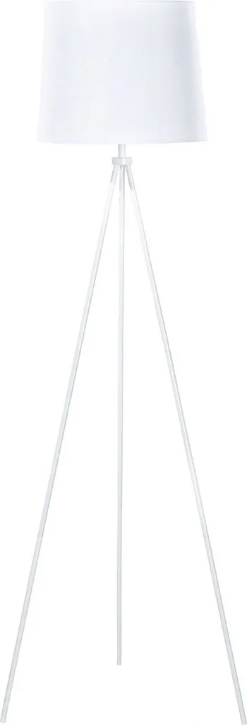 Lampadaire BELIANI en métal blanc et tissu 149 cm trépied rétro chic