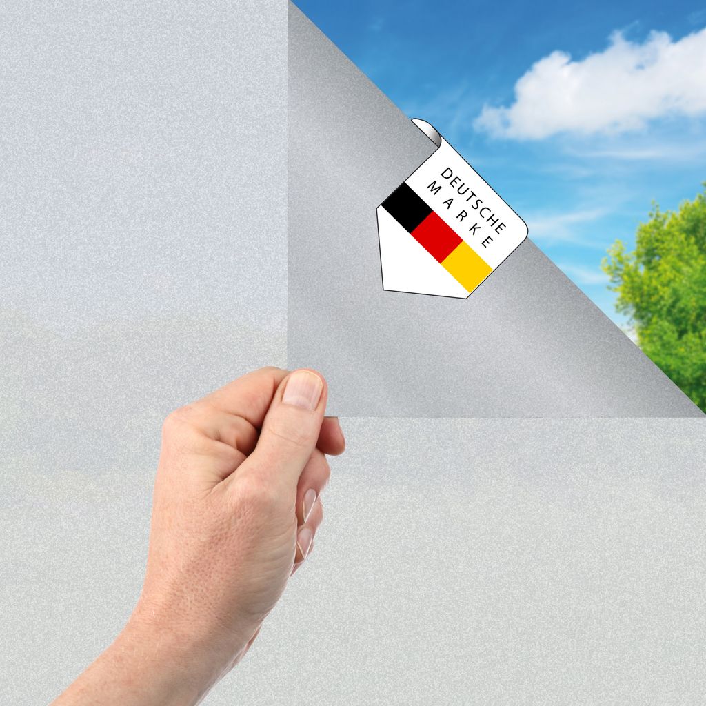 Vaily Fensterfolie Milchglasfolie Matt - Blickdichter Sichtschutz 30 x 200 cm