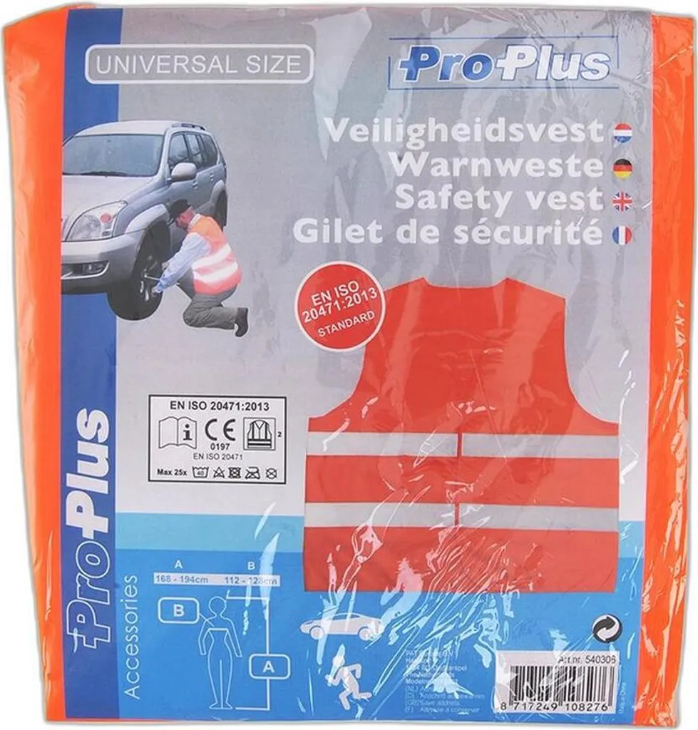IWH 453503 Gilet Alta Visibilità Arancione Certificato EN 471 Professionale - 3