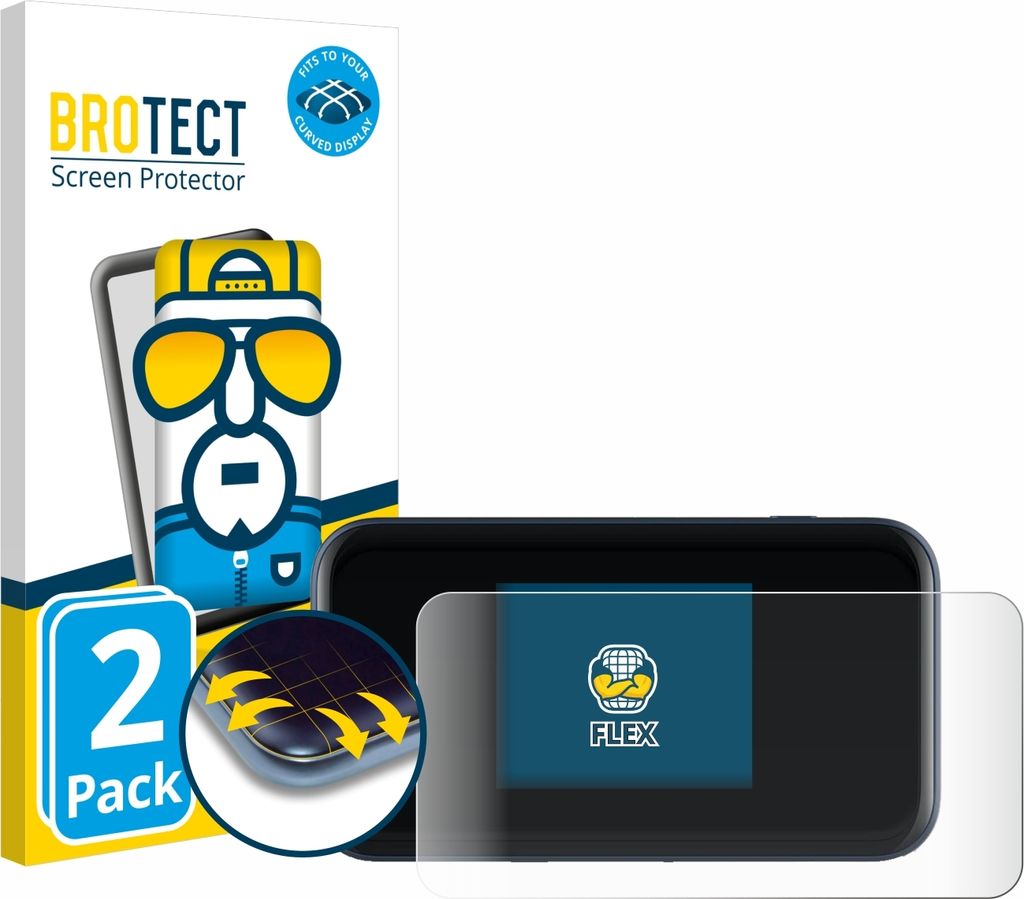 2x BROTECT Fullscreen Schutzfolie für ZTE MU5002 Displayschutz Folie Fullcover Klar Transparent