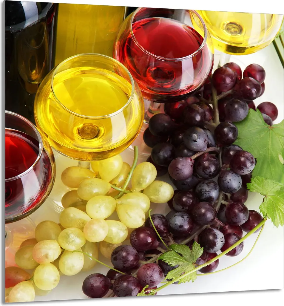 PIATTO IN VETRO PER CUCINA 60x65 Vino