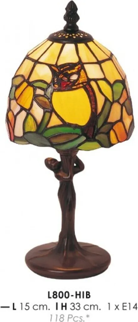 Petite Lampe de Bureau Tiffany en Vitrail - Luminaire Décoratif Chic 33cm