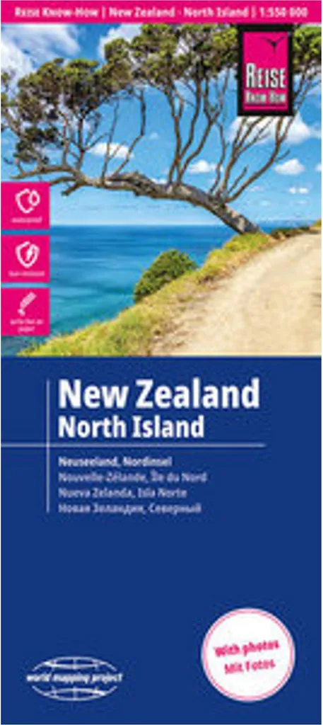 Carte de voyage Nouvelle-Zélande Île du Nord : guide pour Van et Camping