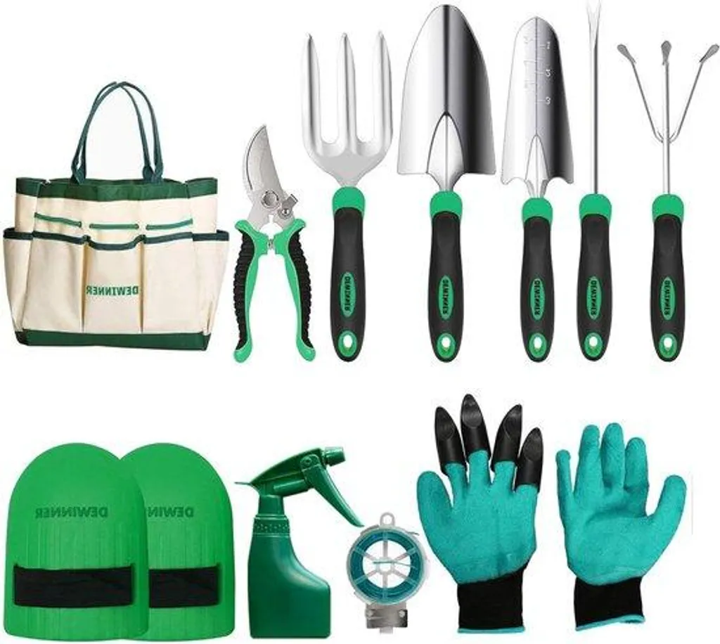 Kit de jardinage anti-fatigue 5 pièces avec sac pour ranger vos outils