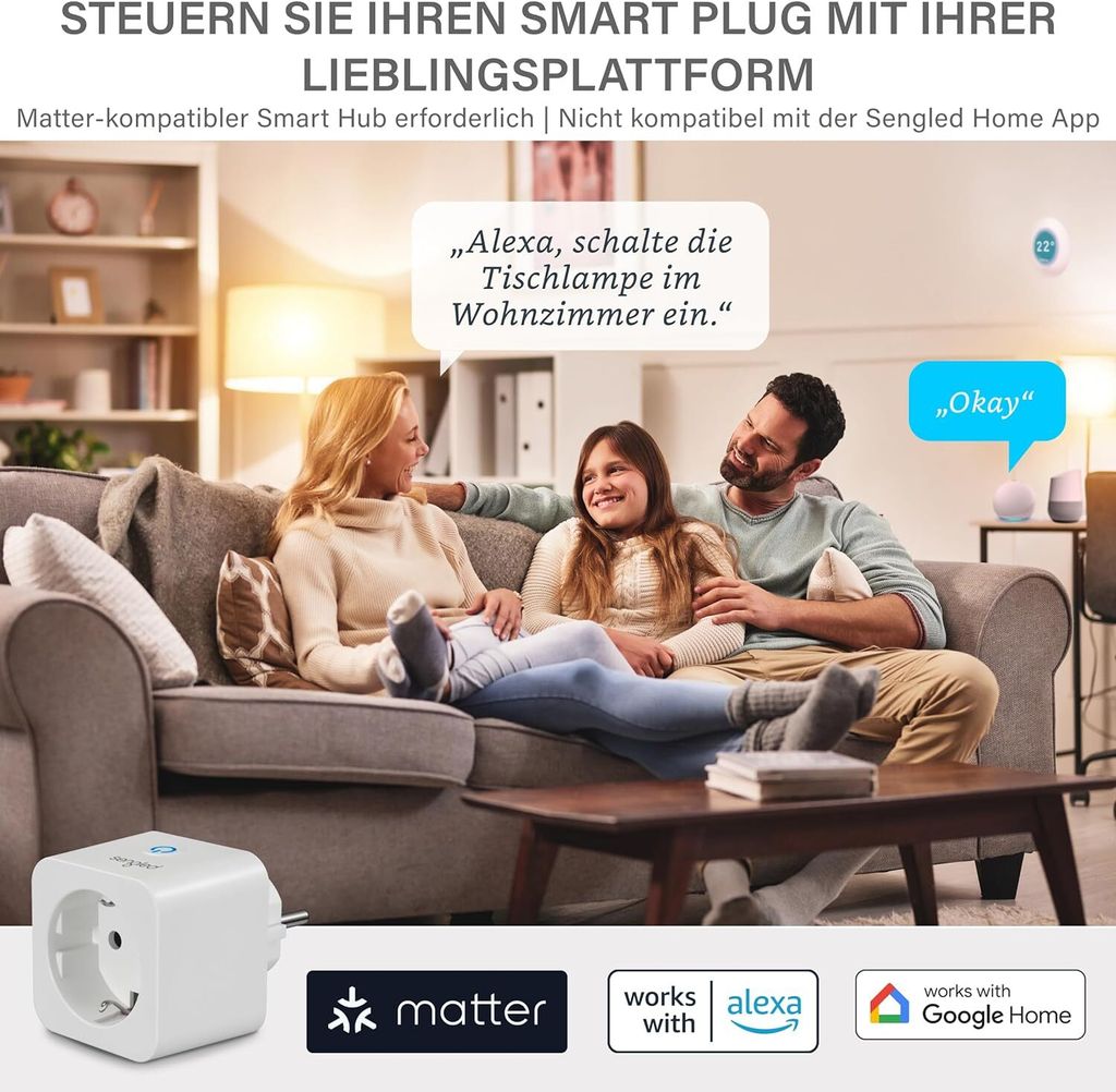Sengled Smart Plug, für Matter geeignet, funktioniert mit Produktbild 5