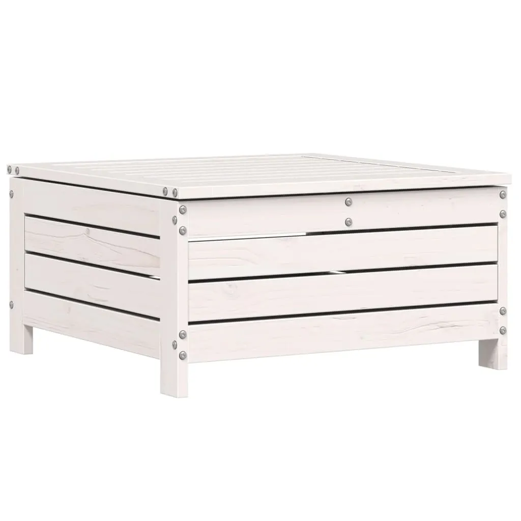 Sgabello Bianco da Esterno in Pino | Eleganza Naturale 62x63,5x32 cm