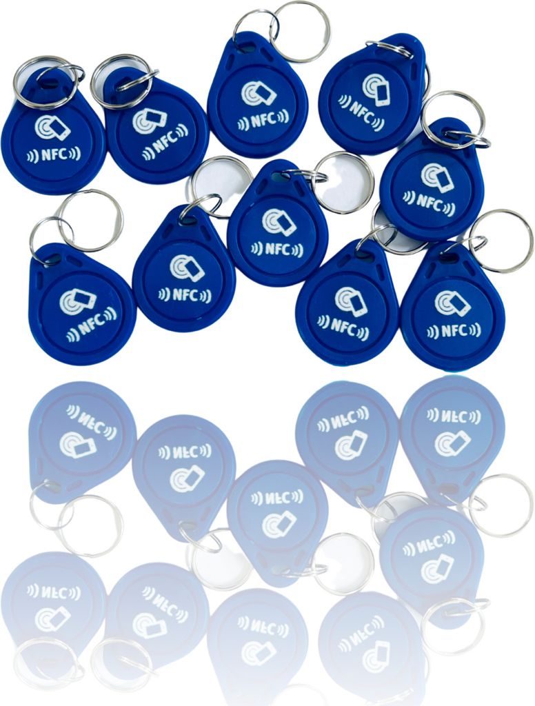 Lot De 5 Badges NFC Porte-clés NTAG216 - 888 Octets Mémoire - Étanche IP67 - 5 Couleurs