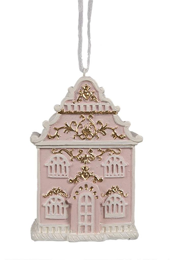 Clayre & Eef Vianočná visačka perníková chalúpka 6x4x9 cm Obrázok produktu 