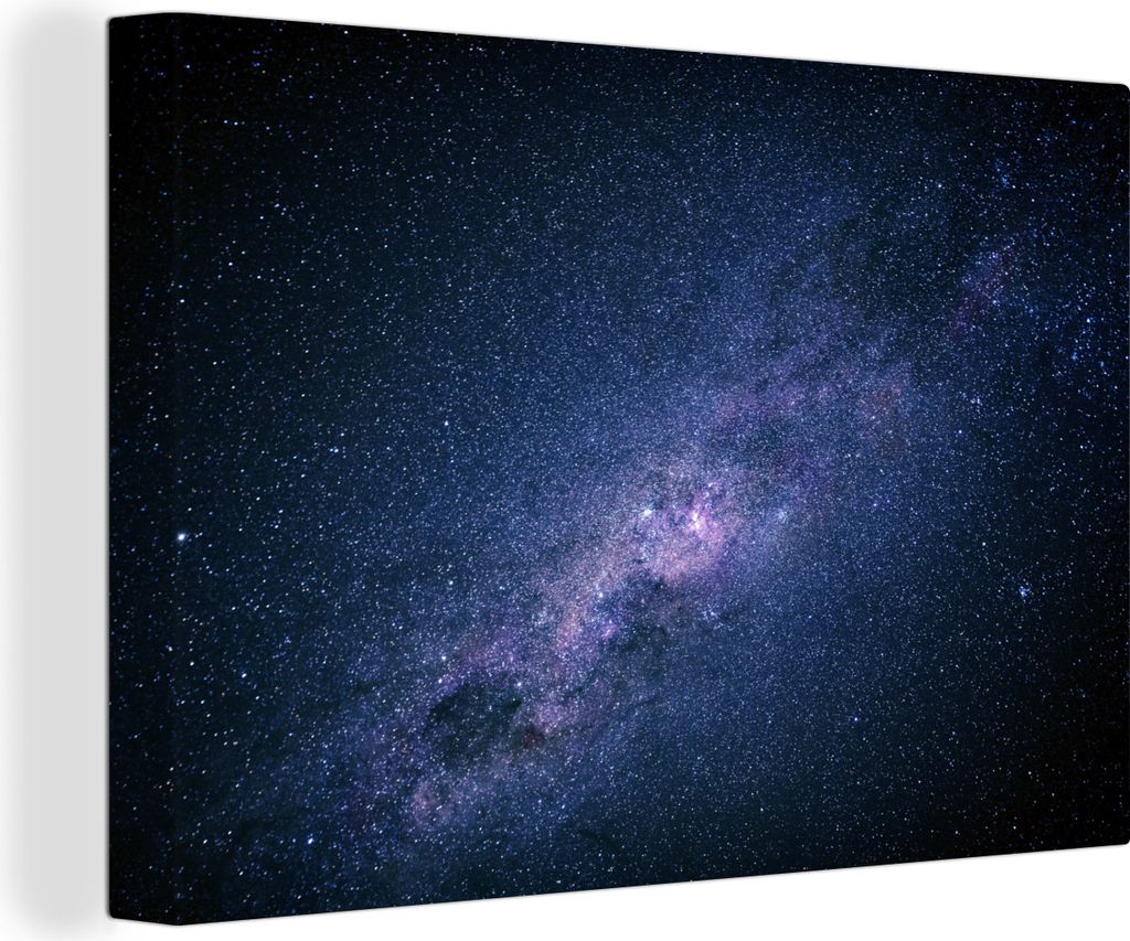 OneMillionCanvasses - Leinwandbilder - 150x100 cm, Galaxie - Sterne - Weltraum - Jungen - Mädchen - Kinder, Wandbilder Kunstdruck Wanddekoration