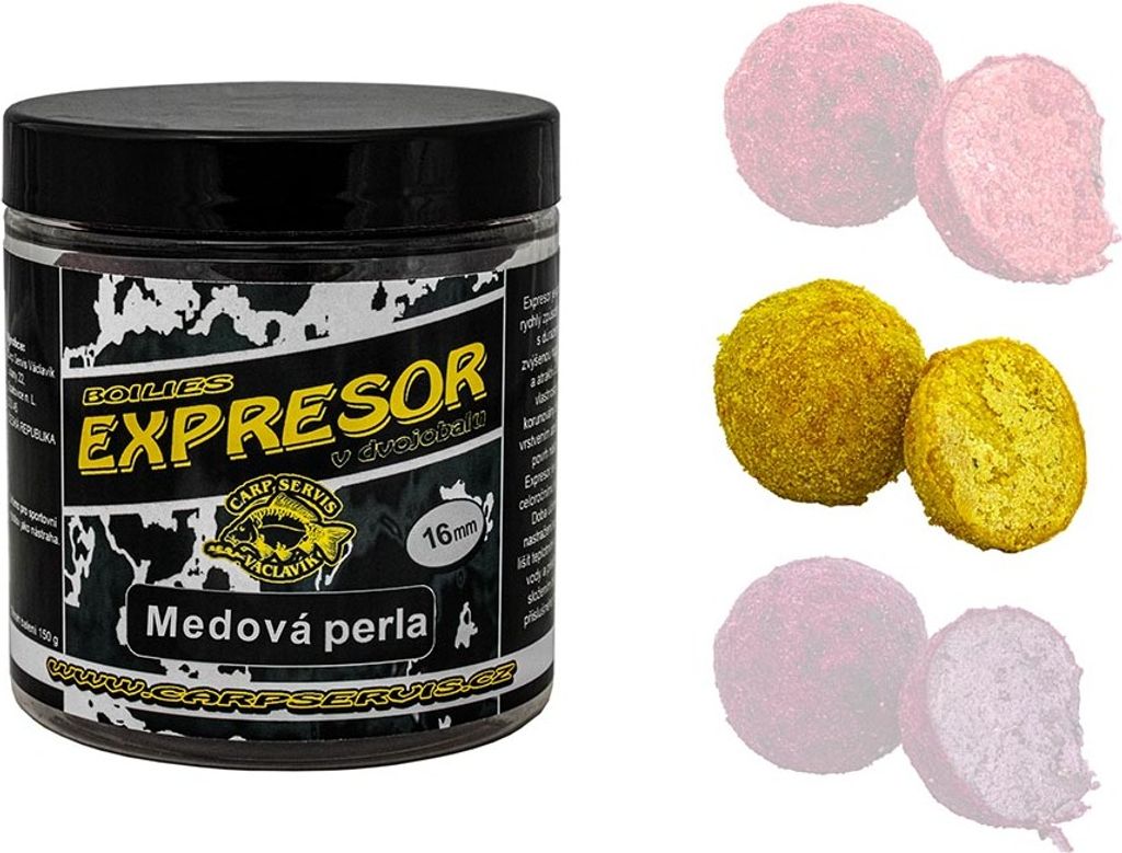 Karpfen Servis Václavík boilies in Doppelverpackung Expressor Honey pearl 150g 4782