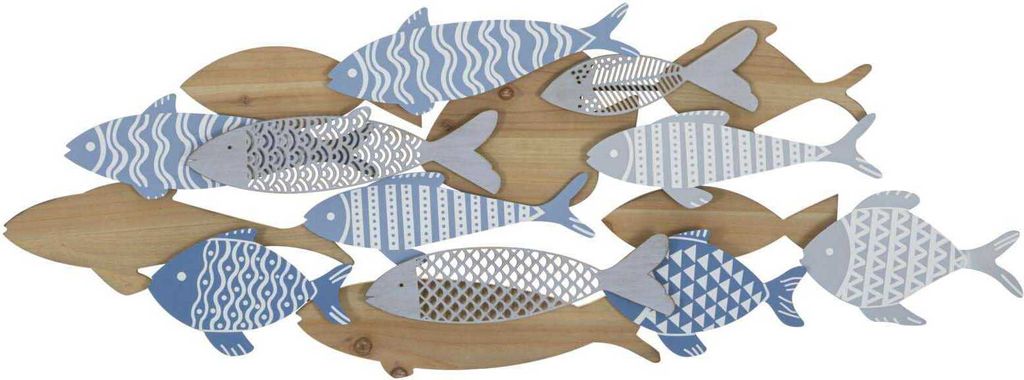 Mauro Ferretti Wandtafel Fisch Meer 91x3x33,5 cm mehrfarbig Produktbild 