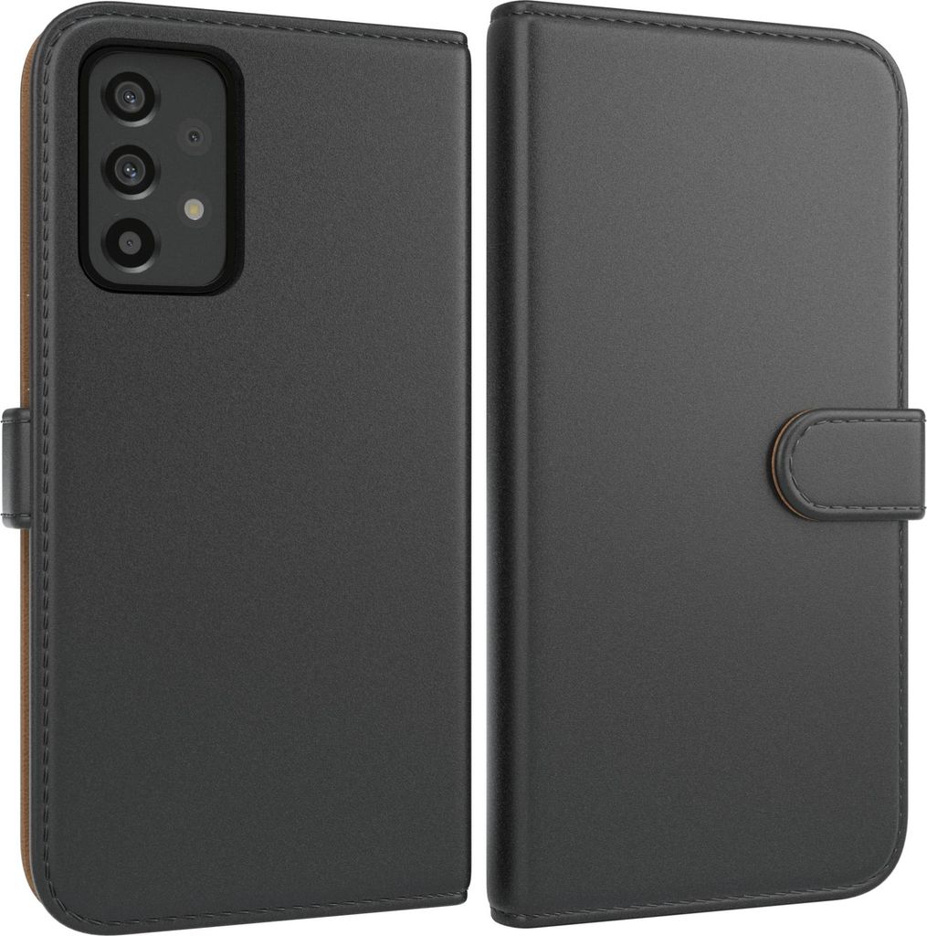 EAZY CASE Business Hülle für Samsung Galaxy A73 5G klappbar, Premium Kunstleder Handyhülle mit Kartenfach