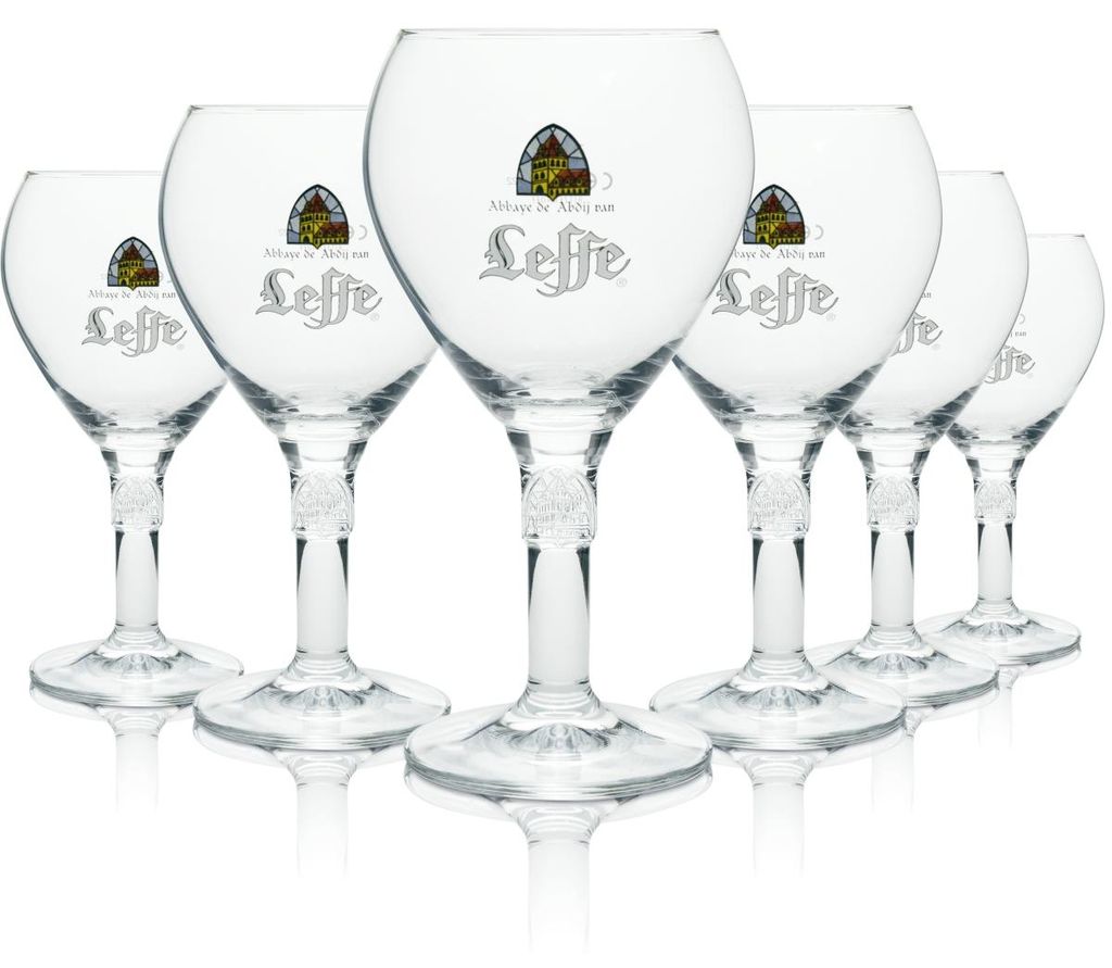 6x Leffe Bier Glas Biertulpe 0,25l Neu Pokal Gläser Produktbild 
