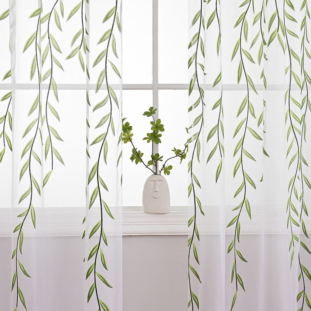 Willow Leaves Sypialnia Wiele rozmiarów Pojedynczy panel z Zdjęcie produktu 3