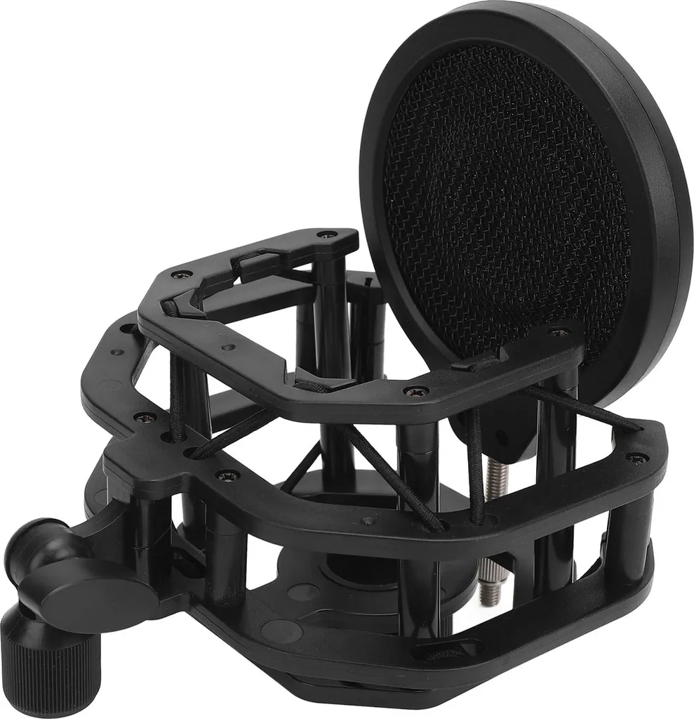 Support de microphone en aluminium réglable et son clip de studio
