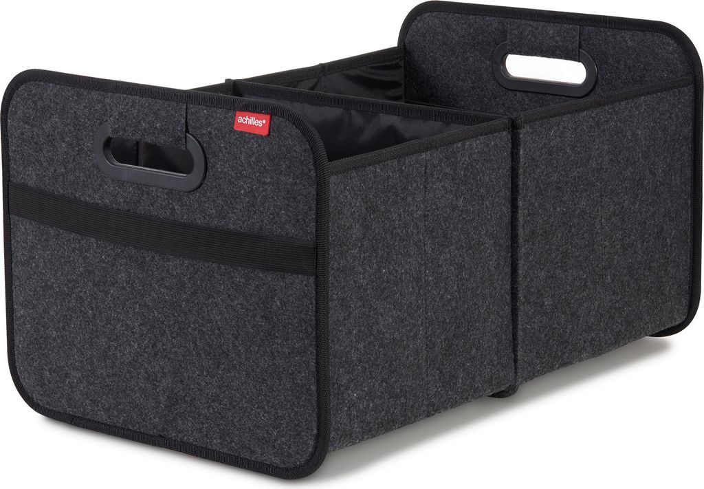 Kofferraum Organizer Filz – Faltbare Auto Faltbox mit 35L Volumen – Stabil & belastbar mit verstärktem Boden – Netztasche für Zubehör – ...