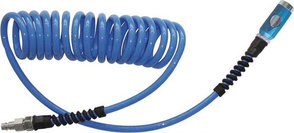 EWO Spiralschlauchset Innen-Ø 8 mm Außen-Ø 12 mm Länge 3,5 m Sicherheitskupplung DN 7,4 Polyurethan- E40928