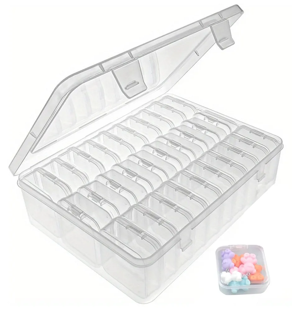 Boîtes de Tri Transparentes pour Perles et Matériel de Bricolage - 30 pcs