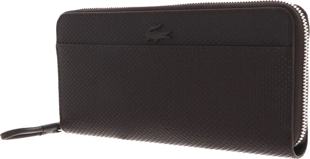 Portefeuille cuir piqué marron Chantaco Lace à fermeture intégrale