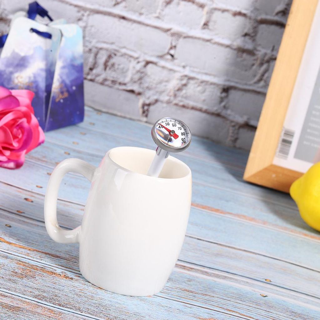 2pcs Professional Kitchen Milk Bottle Thermometer Instant Read Needle Cooking ToolsWhite