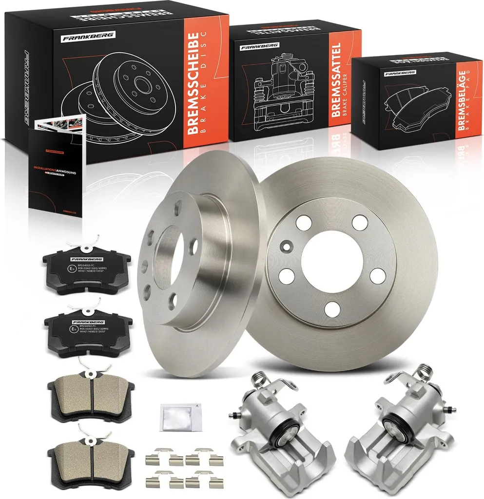 Ensemble de Freins Arrière : Étriers Disques et Plaquettes VW Polo 9N2 9A