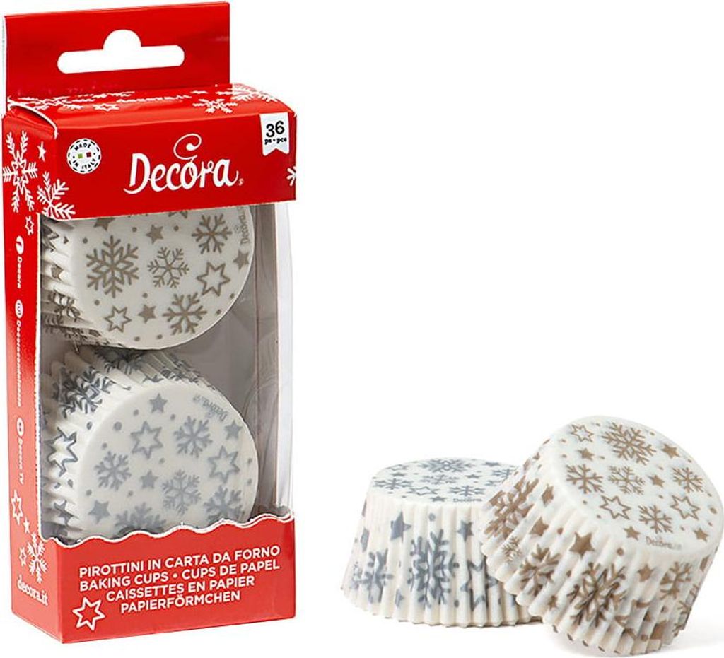 Muffinförmchen GOLD & SILBER STERNE 50x32mm 36 Stück Produktbild 