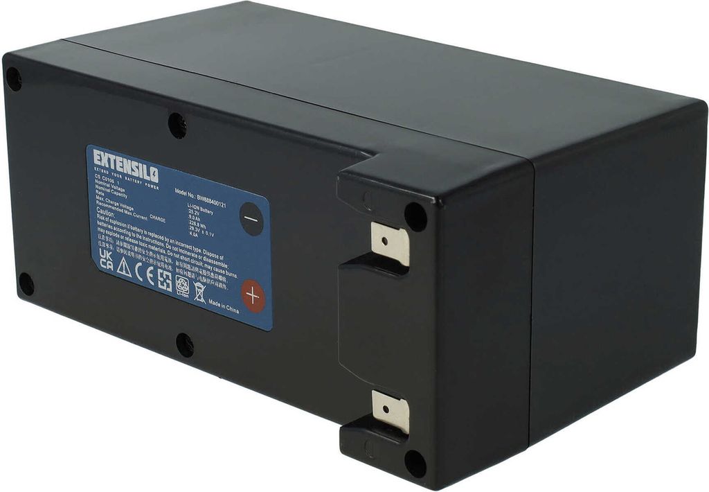 EXTENSILO Akku kompatibel mit Stiga Autoclip 145, 327, 325, 127, 525S, 125, 525, 140 4WD, 140, 520, 328S, 523, 522 Rasenmäher (9000mAh 25,2V Li-Ion)