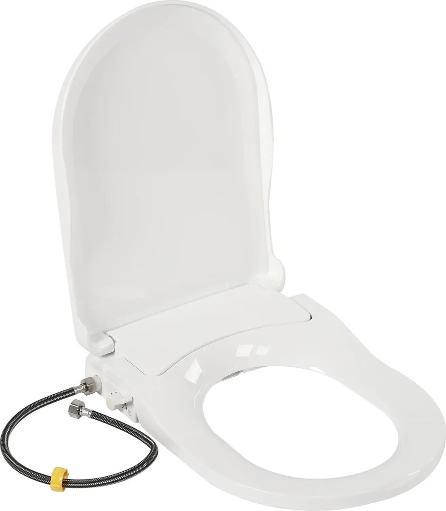 Bidet WC surélevé à double jet avec raccord 1,27 cm et flexible 60 cm