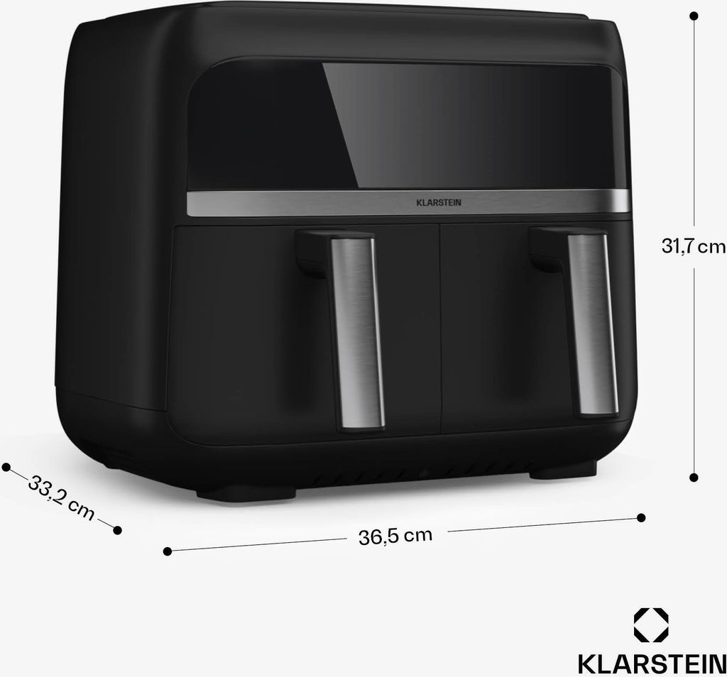 Klarstein Heißluftfritteuse, Airfryer mit 2 Kammern, 2850W Produktbild 8