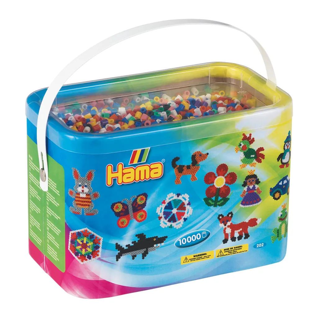 Hama Perles à Repasser en Seau 10000 pièces 202-00 Loisirs Créatifs