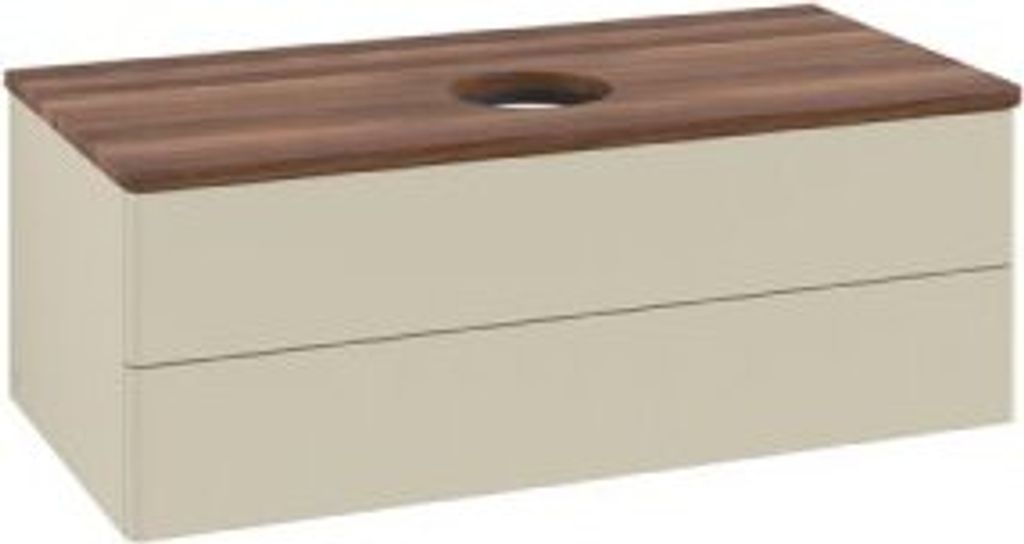 V&B Waschtischunterschrank ohne Frontstruktur Antao 100x36x50cm, WBP w. wal, si Gr m Lac