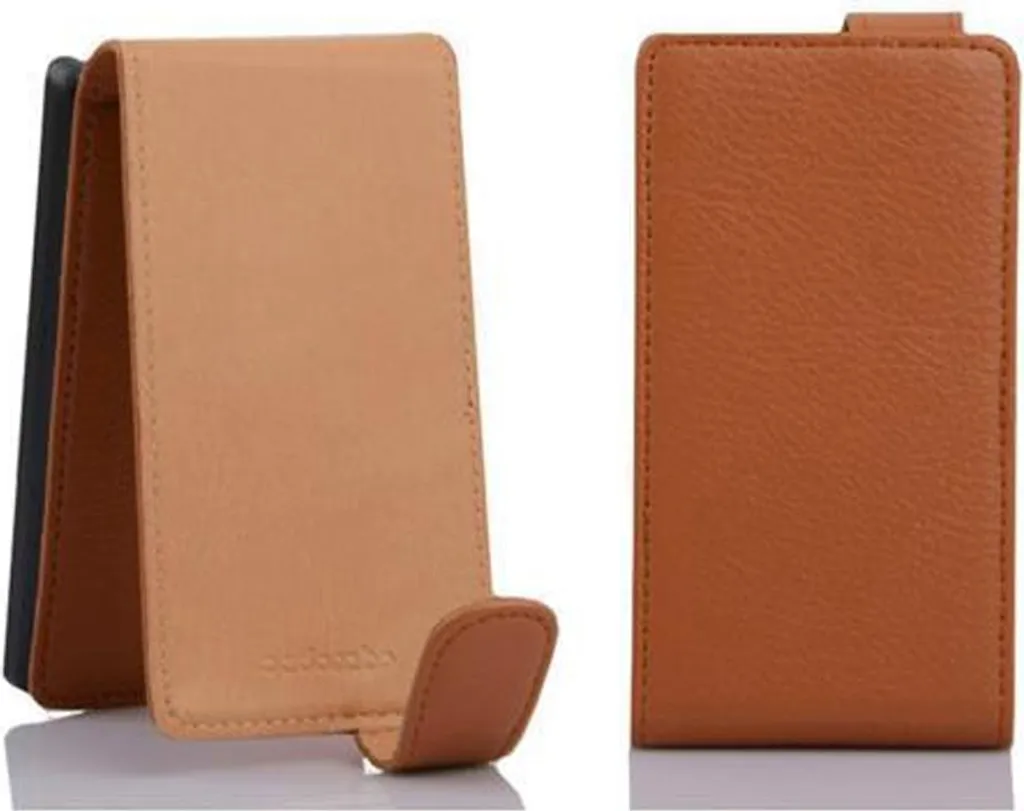 Cadorabo Custodia Flip per Huawei ASCEND G700 - Similpelle Marrone - 2