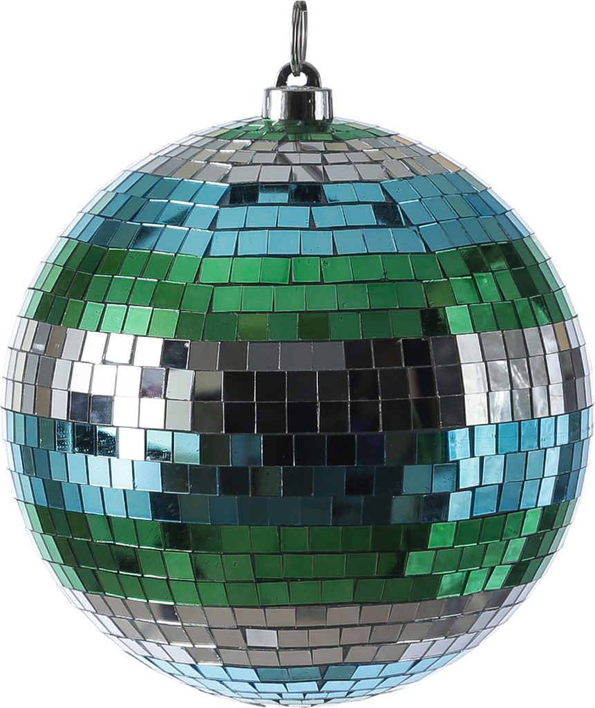 Spiegelkugel Ocean 20cm - Discokugel - Echtglas - 10x10mm Spiegel - blau, grün, silber