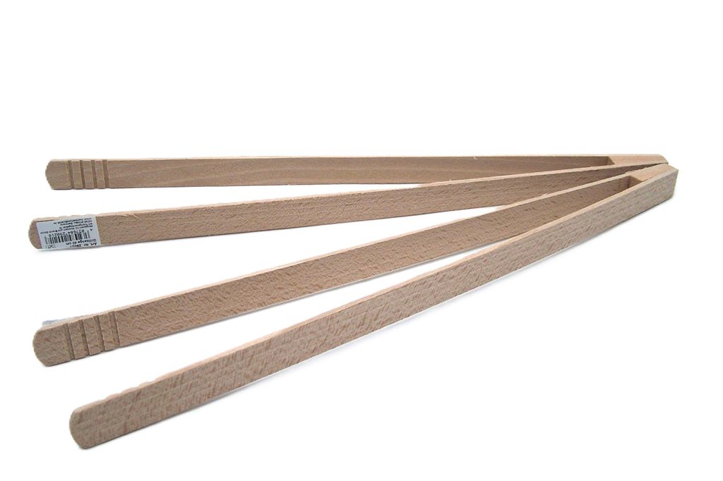 Grillzange Salat - Gurkenzange 40 cm Holz, 2 Stück