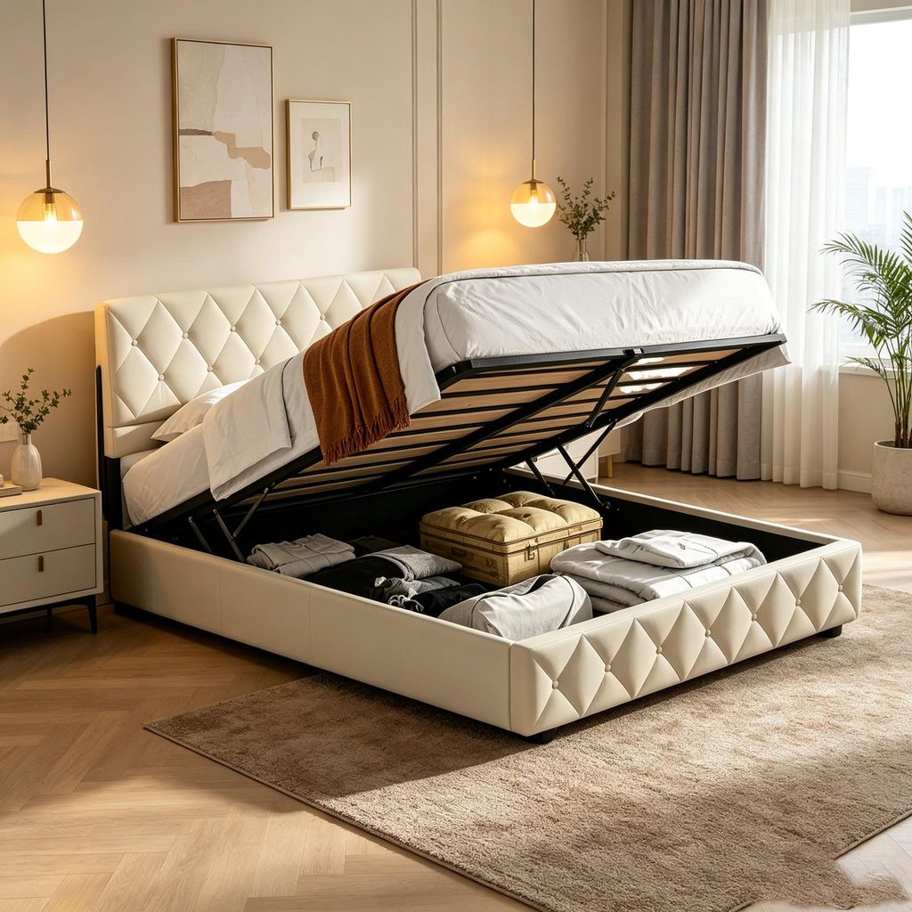 STILVORA Boxspringbett Polsterbett 140 x 200 cm Produktbild 