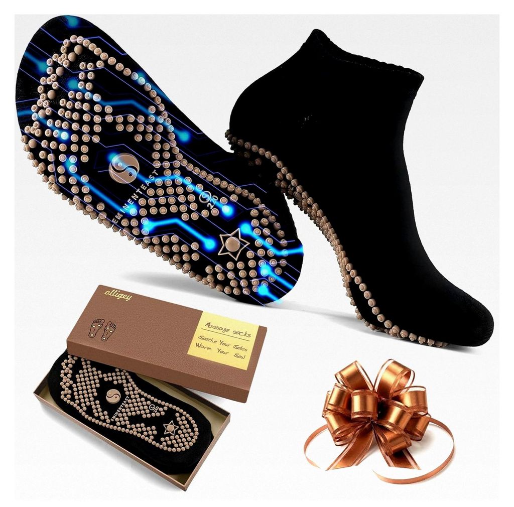 Fußreflexzonen-Socken, Akupressur-Socken mit Reflexzonenmassage für Frauen und Männer, Massagesocken mit Druckpunkten für gestresste Mütter un...