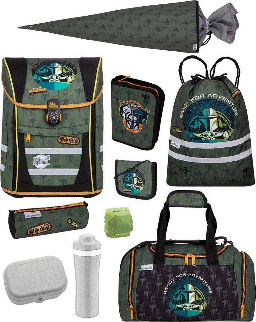 McNeill Schulranzen THE MANDALORIAN 10tlg. Set mit Sporttasche und Schultüte