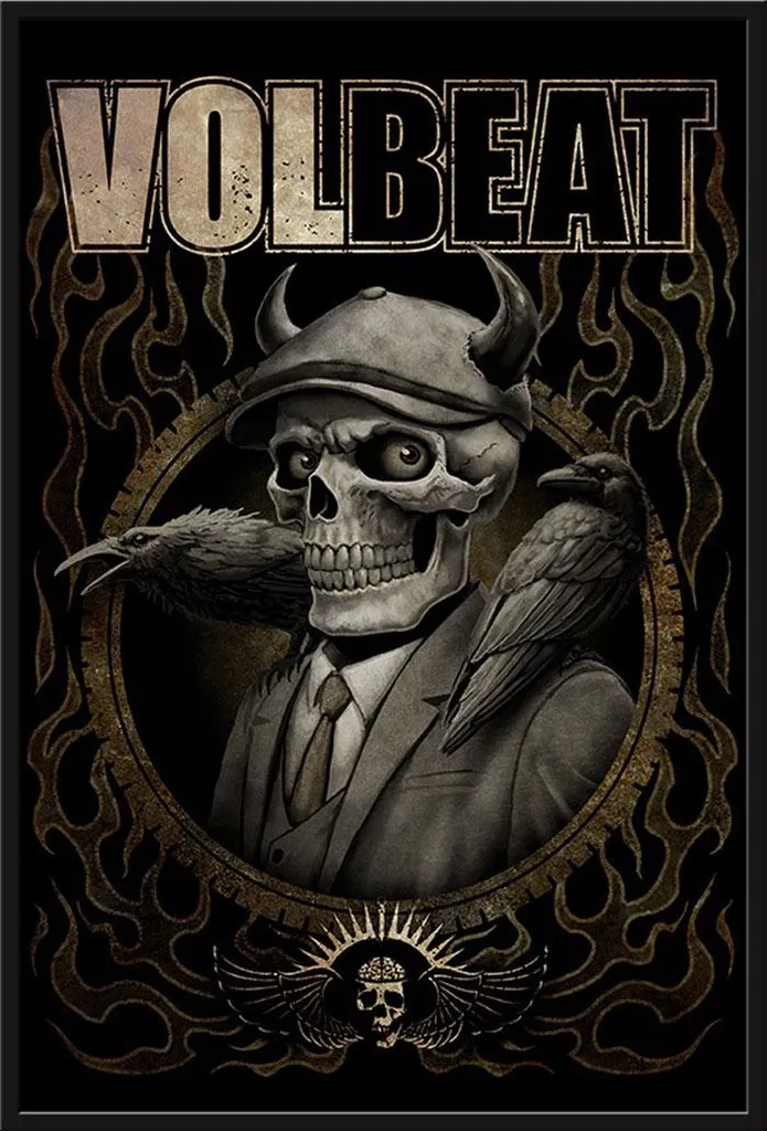 Déco murale Volbeat Skeleton : Poster et cadre Shinsuke noir sous vitre