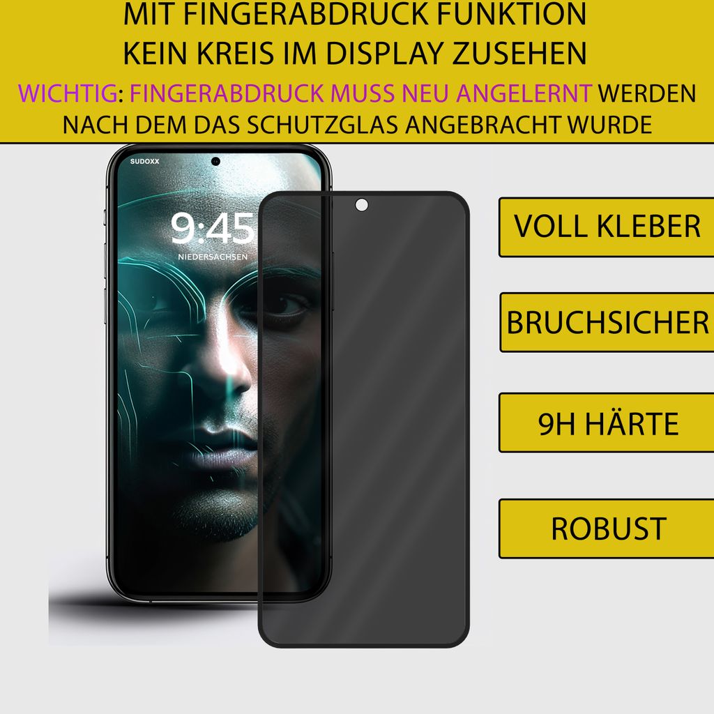 2X Blickschutz Panzerfolie Für Samsung Galaxy S25 Ultra Mit Produktbild 4