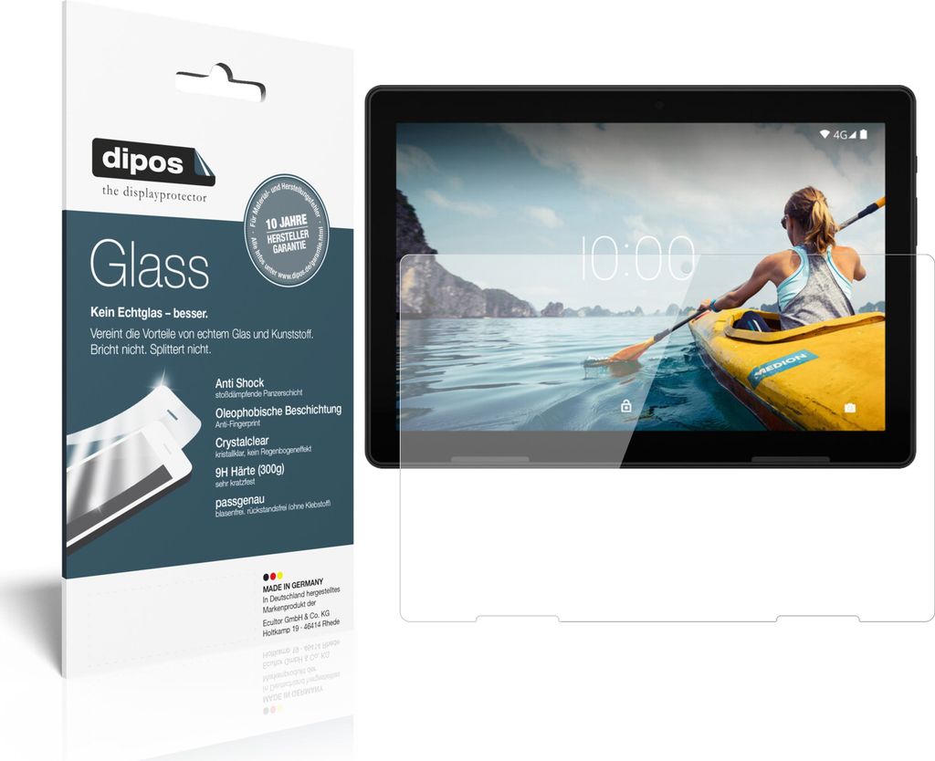 Schutzfolie für Medion Lifetab P10710 Folie Anti-Shock 9H Displayschutz