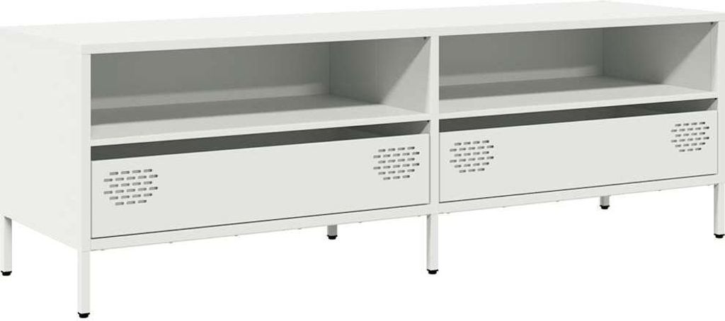 vidaXL TV-Schrank Weiß 135x39x43,5 cm Kaltgewalzter Stahl