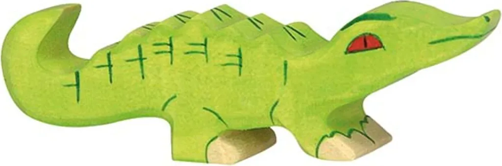 Figurine Crocodile en bois Holztiger pour enfant et collection - Petit