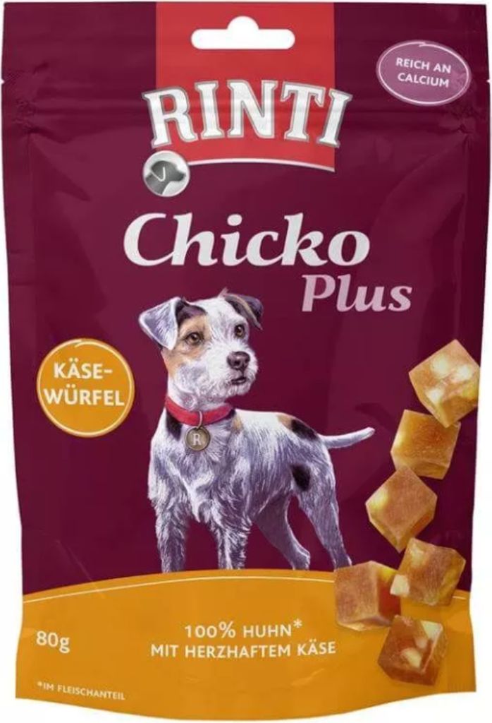 Rinti 80gx12 Chicko Plus Käsewürfel & Huhn