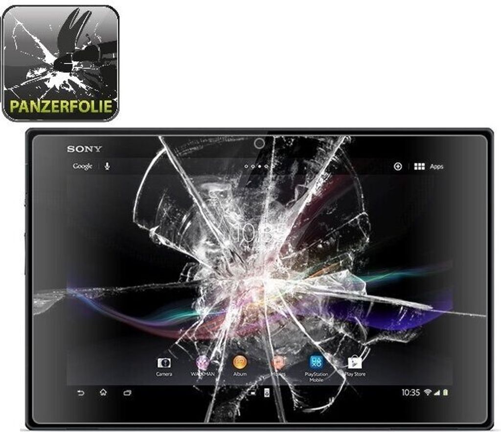 3x Panzerfolie für Sony Xperia Z Tablet ANTI-SCHOCK Displayschutzfolie HD KLAR